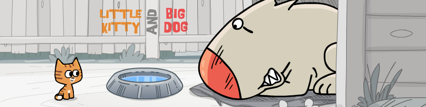 Little Kitty and Big Dog - short cartoon